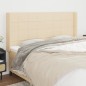 vidaXL Cabecero con orejas de tela color crema 183x16x118/128 cm vidaXL Cabecero con orejas de tela color crema 183x16x118/128 cm
