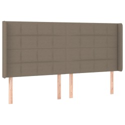vidaXL Cabecero con orejas de tela gris taupe 163x16x118/128 cm