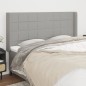 vidaXL Cabecero con orejas de tela gris claro 203x16x118/128 cm vidaXL Cabecero con orejas de tela gris claro 203x16x118/128 cm