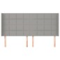 vidaXL Cabecero con orejas de tela gris claro 203x16x118/128 cm vidaXL Cabecero con orejas de tela gris claro 203x16x118/128 cm
