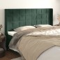 vidaXL Cabecero con orejas de terciopelo verde oscuro 163x16x118/128cm vidaXL Cabecero con orejas de terciopelo verde oscuro 163x16x118/128cm