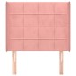 vidaXL Cabecero con orejas de terciopelo rosa 93x16x118/128 cm vidaXL Cabecero con orejas de terciopelo rosa 93x16x118/128 cm