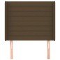 vidaXL Cabecero con orejas de tela marrón oscuro 93x16x118/128 cm vidaXL Cabecero con orejas de tela marrón oscuro 93x16x118/128 cm