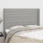 vidaXL Cabecero con orejas de tela gris claro 147x16x118/128 cm vidaXL Cabecero con orejas de tela gris claro 147x16x118/128 cm