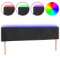 vidaXL Cabecero con LED de terciopelo negro 180x5x78/88 cm vidaXL Cabecero con LED de terciopelo negro 180x5x78/88 cm