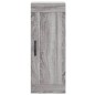 vidaXL Aparador alto madera contrachapada gris Sonoma 34,5x34x180 cm