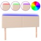 vidaXL Cabecero con LED cuero sintético color capuchino 144x5x78/88 cm vidaXL Cabecero con LED cuero sintético color capuchino 144x5x78/88 cm