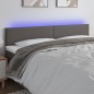 vidaXL Cabecero con LED cuero sintético gris 180x5x78/88 cm vidaXL Cabecero con LED cuero sintético gris 180x5x78/88 cm