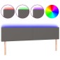 vidaXL Cabecero con LED cuero sintético gris 180x5x78/88 cm vidaXL Cabecero con LED cuero sintético gris 180x5x78/88 cm