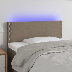 vidaXL Cabecero con LED de tela gris taupe 80x5x78/88 cm