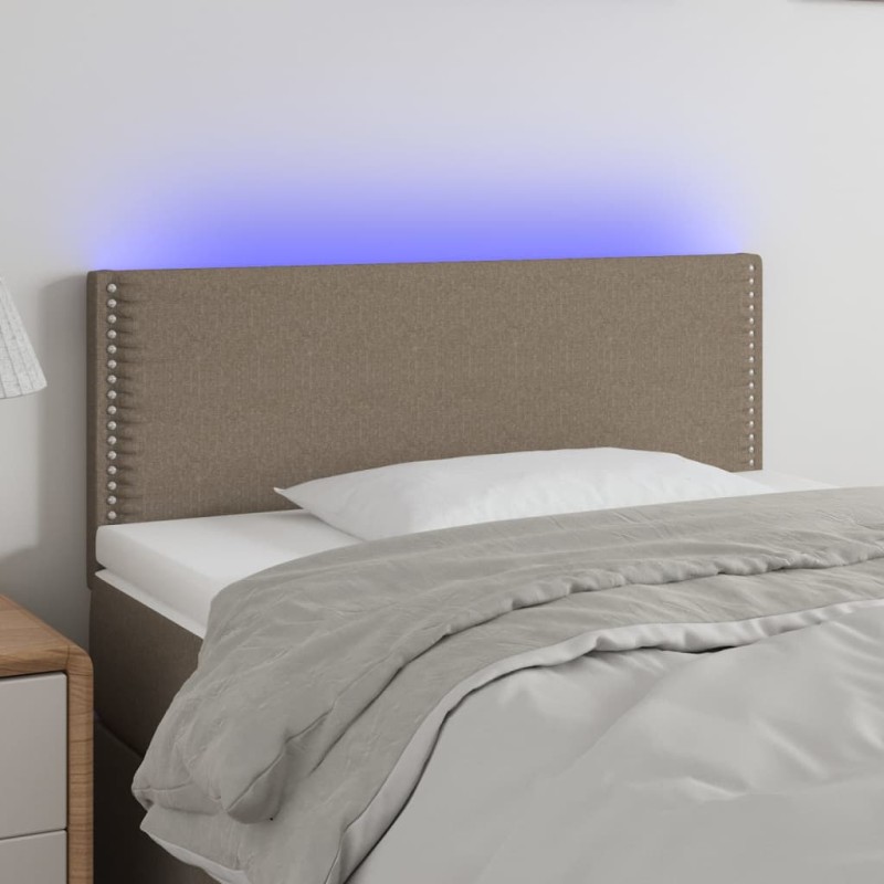 vidaXL Cabecero con LED de tela gris taupe 80x5x78/88 cm vidaXL Cabecero con LED de tela gris taupe 80x5x78/88 cm