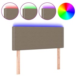vidaXL Cabecero con LED de tela gris taupe 80x5x78/88 cm