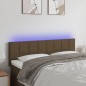 vidaXL Cabecero con LED de tela marrón oscuro 144x5x78/88 cm vidaXL Cabecero con LED de tela marrón oscuro 144x5x78/88 cm