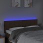 vidaXL Cabecero con LED de tela marrón oscuro 144x5x78/88 cm vidaXL Cabecero con LED de tela marrón oscuro 144x5x78/88 cm