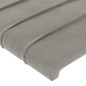 vidaXL Cabecero con LED de terciopelo gris claro 80x5x78/88 cm