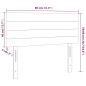 vidaXL Cabecero con LED de terciopelo gris claro 80x5x78/88 cm