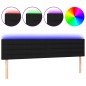 vidaXL Cabecero con LED de tela negro 180x5x78/88 cm vidaXL Cabecero con LED de tela negro 180x5x78/88 cm