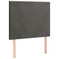 vidaXL Cabecero con luces LED terciopelo gris oscuro 80x5x118/128 cm vidaXL Cabecero con luces LED terciopelo gris oscuro 80x5x118/128 cm