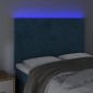 vidaXL Cabecero con luces LED terciopelo azul oscuro 144x5x118/128 cm vidaXL Cabecero con luces LED terciopelo azul oscuro 144x5x118/128 cm