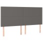vidaXL Cabecero con luces LED cuero sintético gris 180x5x118/128 cm vidaXL Cabecero con luces LED cuero sintético gris 180x5x118/128 cm