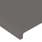 vidaXL Cabecero con luces LED cuero sintético gris 160x5x118/128 cm