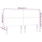 vidaXL Cabecero con luces LED cuero sintético gris 160x5x118/128 cm