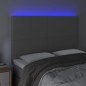 vidaXL Cabecero con luces LED cuero sintético gris 144x5x118/128 cm vidaXL Cabecero con luces LED cuero sintético gris 144x5x118/128 cm