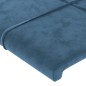 vidaXL Cabecero con luces LED terciopelo azul oscuro 100x5x118/128 cm vidaXL Cabecero con luces LED terciopelo azul oscuro 100x5x118/128 cm