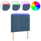 vidaXL Cabecero con luces LED terciopelo azul oscuro 80x5x118/128 cm