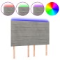 vidaXL Cabecero con luces LED terciopelo gris claro 144x5x118/128 cm vidaXL Cabecero con luces LED terciopelo gris claro 144x5x118/128 cm