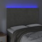 vidaXL Cabecero con luces LED terciopelo gris claro 144x5x118/128 cm vidaXL Cabecero con luces LED terciopelo gris claro 144x5x118/128 cm