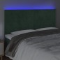 vidaXL Cabecero con luces LED terciopelo verde oscuro 180x5x118/128 cm vidaXL Cabecero con luces LED terciopelo verde oscuro 180x5x118/128 cm