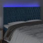 vidaXL Cabecero con luces LED terciopelo azul oscuro 180x7x118/128 cm vidaXL Cabecero con luces LED terciopelo azul oscuro 180x7x118/128 cm