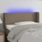 vidaXL Cabecero con LED de tela gris taupe 93x16x78/88 cm vidaXL Cabecero con LED de tela gris taupe 93x16x78/88 cm