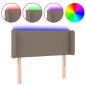 vidaXL Cabecero con LED de tela gris taupe 93x16x78/88 cm vidaXL Cabecero con LED de tela gris taupe 93x16x78/88 cm