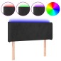 vidaXL Cabecero con LED de terciopelo negro 93x16x78/88 cm vidaXL Cabecero con LED de terciopelo negro 93x16x78/88 cm