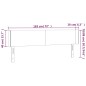 vidaXL Cabecero con LED de tela crema 183x16x78/88 cm