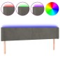 vidaXL Cabecero con LED de terciopelo gris oscuro 183x16x78/88 cm vidaXL Cabecero con LED de terciopelo gris oscuro 183x16x78/88 cm