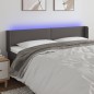 vidaXL Cabecero con LED cuero sintético gris 183x16x78/88 cm vidaXL Cabecero con LED cuero sintético gris 183x16x78/88 cm