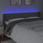 vidaXL Cabecero con LED cuero sintético gris 183x16x78/88 cm vidaXL Cabecero con LED cuero sintético gris 183x16x78/88 cm