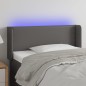 vidaXL Cabecero con LED cuero sintético gris 93x16x78/88 cm vidaXL Cabecero con LED cuero sintético gris 93x16x78/88 cm