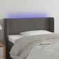 vidaXL Cabecero con LED de terciopelo gris oscuro 93x16x78/88 cm vidaXL Cabecero con LED de terciopelo gris oscuro 93x16x78/88 cm