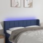 vidaXL Cabecero con LED de tela azul 147x16x78/88 cm