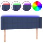 vidaXL Cabecero con LED de tela azul 147x16x78/88 cm