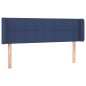 vidaXL Cabecero con LED de tela azul 147x16x78/88 cm