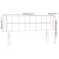 vidaXL Cabecero con LED de tela azul 147x16x78/88 cm
