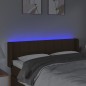 vidaXL Cabecero con LED de tela marrón oscuro 147x16x78/88 cm vidaXL Cabecero con LED de tela marrón oscuro 147x16x78/88 cm