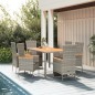 vidaXL Set comedor jardín 7 pzas y cojines ratán sintético gris vidaXL Set comedor jardín 7 pzas y cojines ratán sintético gris
