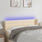 vidaXL Cabecero con LED de tela crema 147x16x78/88 cm vidaXL Cabecero con LED de tela crema 147x16x78/88 cm