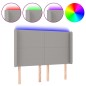 vidaXL Cabecero con LED de tela gris claro 147x16x118/128 cm vidaXL Cabecero con LED de tela gris claro 147x16x118/128 cm